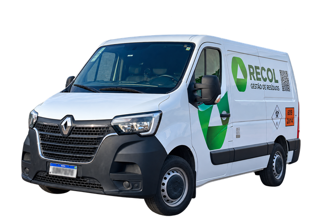 Van de coleta da frota Recol